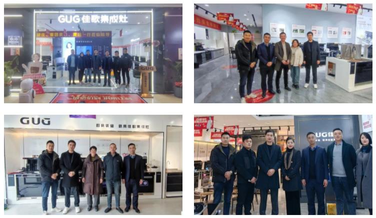 佳歌集成灶總裁袁海濱一行走訪考察安徽終端市場(chǎng)！